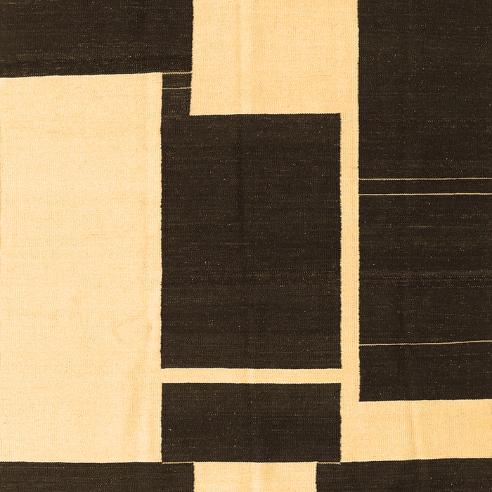 Machine Washable Abstract Brown Contemporary Rug, wshcon2776brn