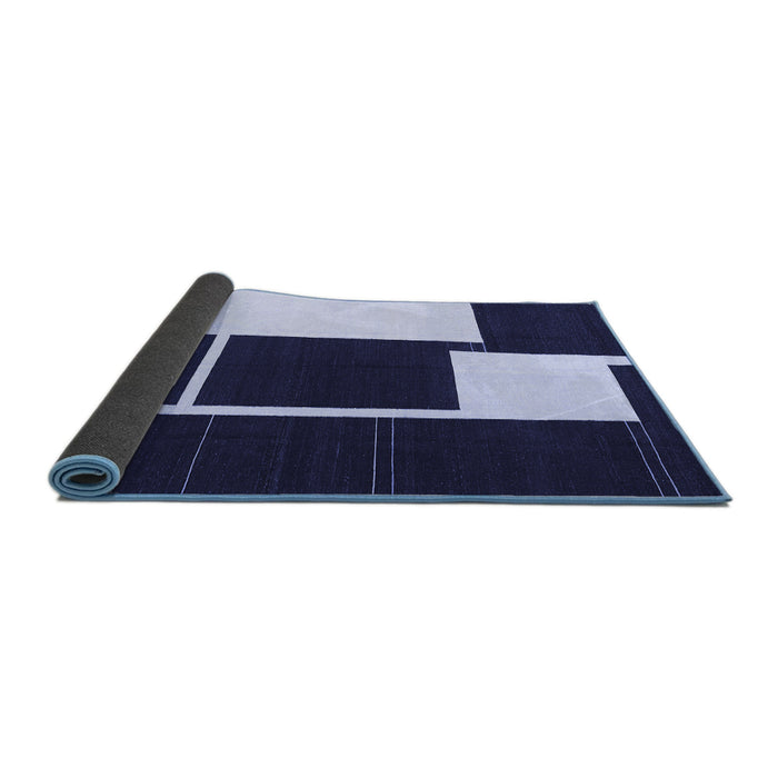 Sideview of Abstract Blue Contemporary Rug, con2776blu
