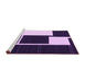 Sideview of Machine Washable Abstract Purple Contemporary Area Rugs, wshcon2776pur