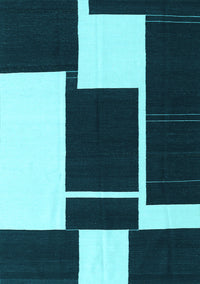 Abstract Light Blue Contemporary Rug, con2776lblu