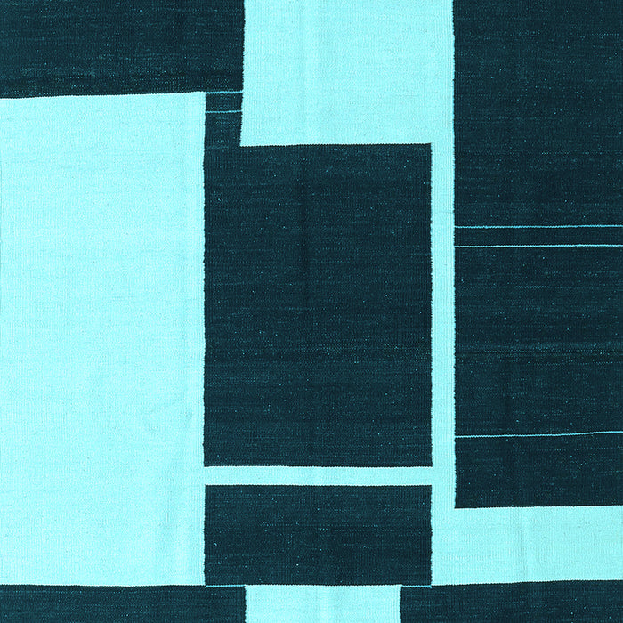 Abstract Light Blue Contemporary Rug, con2776lblu