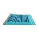 Sideview of Machine Washable Abstract Light Blue Contemporary Rug, wshcon2777lblu