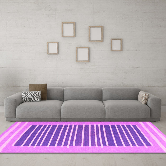 Machine Washable Abstract Pink Contemporary Rug in a Living Room, wshcon2777pnk