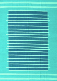 Abstract Turquoise Contemporary Rug, con2777turq