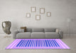 Machine Washable Abstract Purple Contemporary Area Rugs in a Living Room, wshcon2777pur