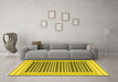 Machine Washable Abstract Yellow Contemporary Rug in a Living Room, wshcon2777yw