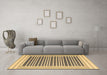 Machine Washable Abstract Brown Contemporary Rug in a Living Room,, wshcon2777brn