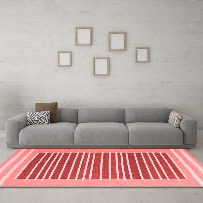 Contemporary Red Washable Rugs