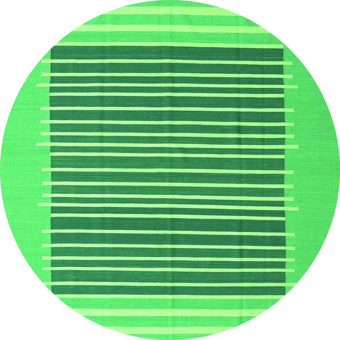 Square Abstract Green Contemporary Rug, con2777grn