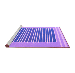 Sideview of Machine Washable Abstract Purple Contemporary Area Rugs, wshcon2777pur