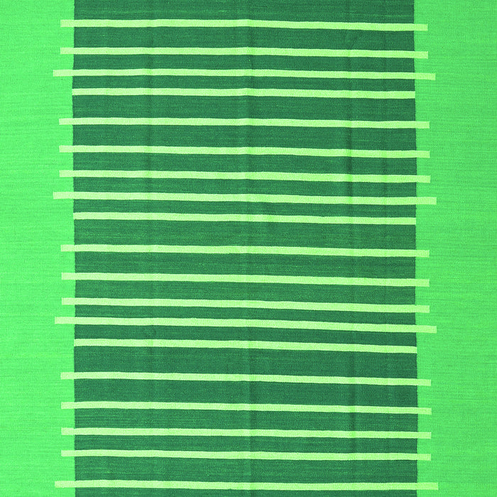 Serging Thickness of Machine Washable Abstract Green Contemporary Area Rugs, wshcon2777grn