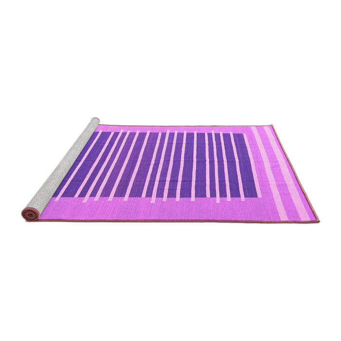 Sideview of Machine Washable Abstract Pink Contemporary Rug, wshcon2777pnk