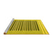 Sideview of Machine Washable Abstract Yellow Contemporary Rug, wshcon2777yw