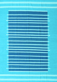 Abstract Light Blue Contemporary Rug, con2777lblu