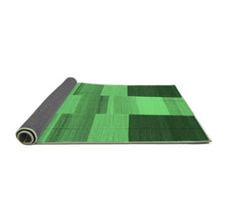 Sideview of Abstract Emerald Green Contemporary Rug, con2778emgrn