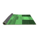 Sideview of Abstract Emerald Green Contemporary Rug, con2778emgrn