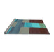 Sideview of Machine Washable Abstract Light Blue Contemporary Rug, wshcon2778lblu