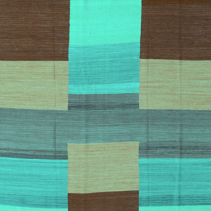 Abstract Turquoise Contemporary Rug, con2778turq
