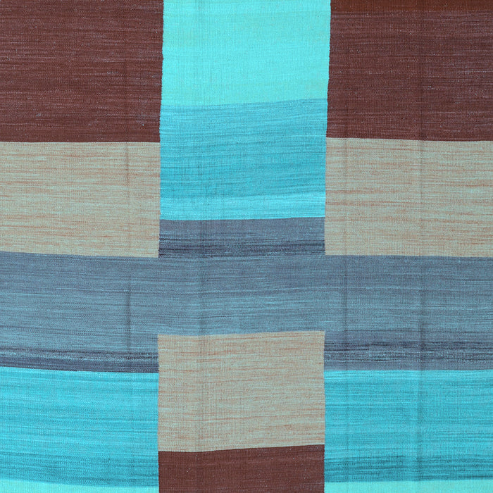 Abstract Light Blue Contemporary Rug, con2778lblu