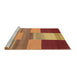 Sideview of Machine Washable Abstract Brown Contemporary Rug, wshcon2778brn