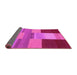 Sideview of Abstract Pink Contemporary Rug, con2778pnk