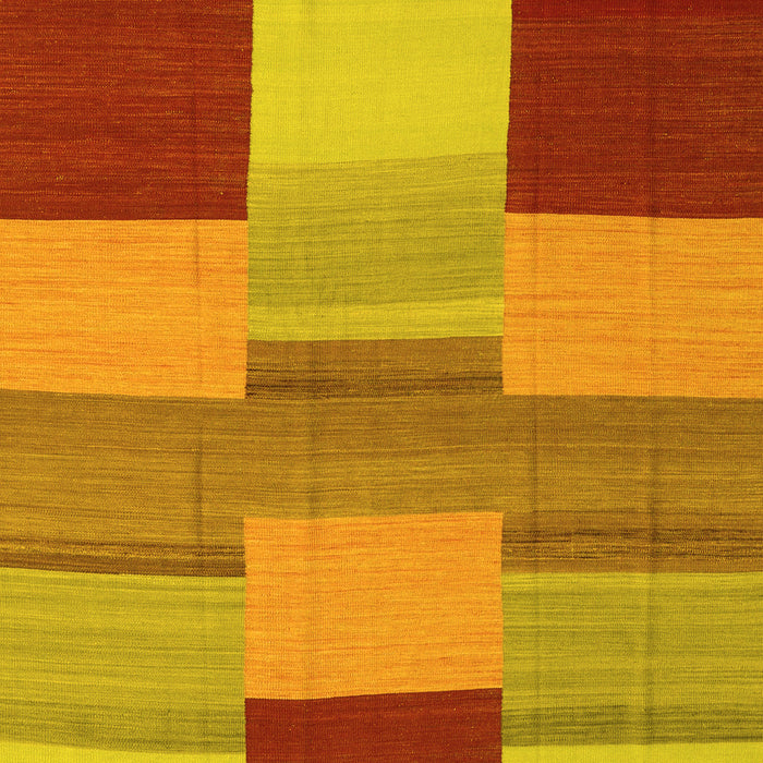 Abstract Yellow Contemporary Rug, con2778yw