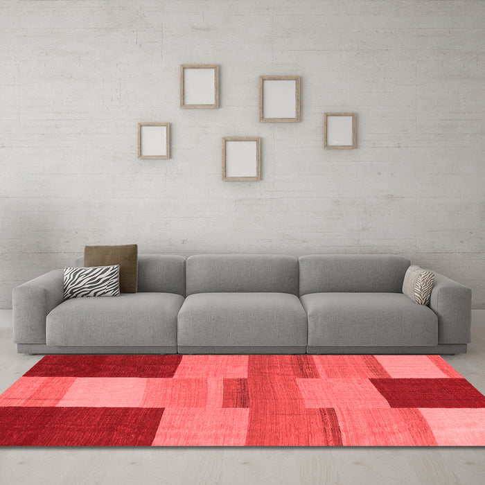 Contemporary Red Washable Rugs