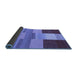 Sideview of Abstract Blue Contemporary Rug, con2778blu