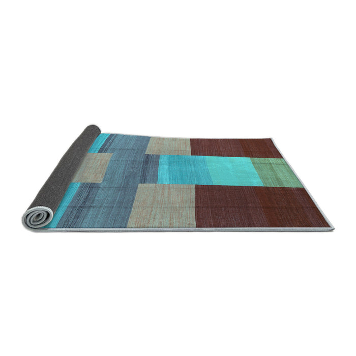 Sideview of Abstract Light Blue Contemporary Rug, con2778lblu