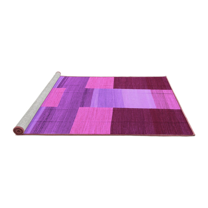 Sideview of Machine Washable Abstract Purple Contemporary Area Rugs, wshcon2778pur