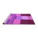 Sideview of Machine Washable Abstract Purple Contemporary Area Rugs, wshcon2778pur