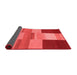 Abstract Red Contemporary Area Rugs