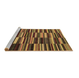 Sideview of Machine Washable Southwestern Brown Country Rug, wshcon2779brn