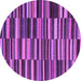 Round Southwestern Purple Country Rug, con2779pur