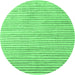 Round Solid Emerald Green Modern Rug, con277emgrn