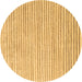 Round Solid Brown Modern Rug, con277brn