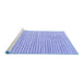 Sideview of Machine Washable Solid Blue Modern Rug, wshcon277blu