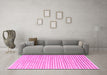 Machine Washable Solid Pink Modern Rug in a Living Room, wshcon277pnk