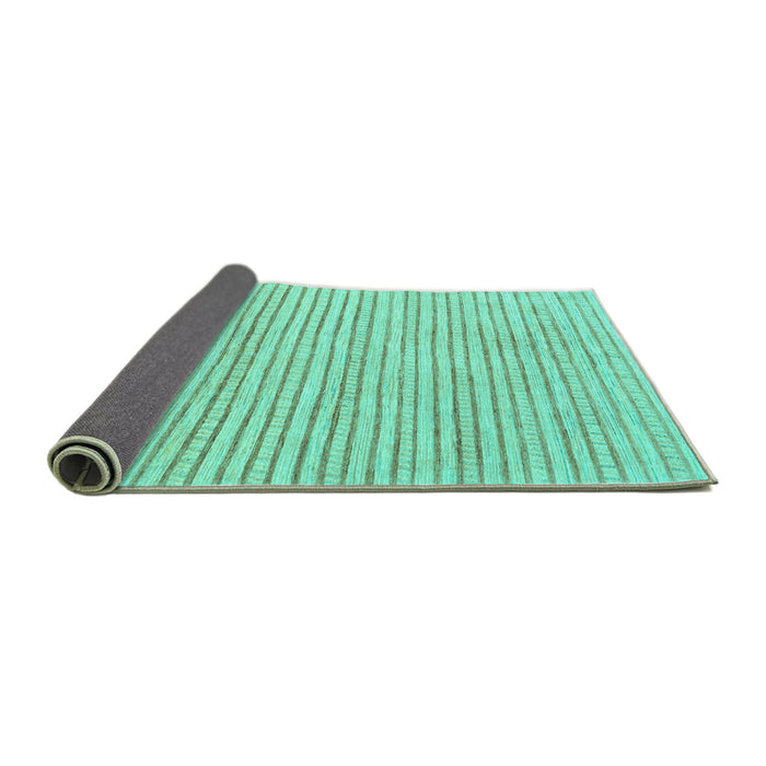 Sideview of Solid Turquoise Modern Rug, con277turq