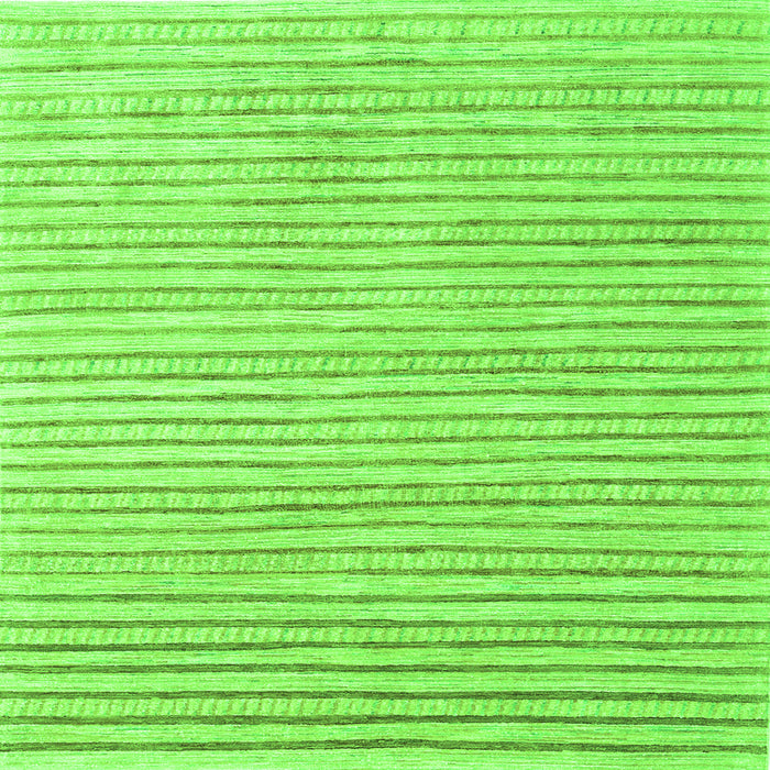 Round Machine Washable Solid Green Modern Area Rugs, wshcon277grn