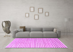 Machine Washable Solid Purple Modern Area Rugs in a Living Room, wshcon277pur