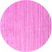 Round Solid Pink Modern Rug, con277pnk