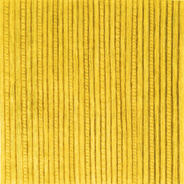 Square Machine Washable Solid Yellow Modern Rug, wshcon277yw