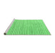 Sideview of Machine Washable Solid Emerald Green Modern Area Rugs, wshcon277emgrn