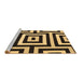 Sideview of Machine Washable Abstract Brown Contemporary Rug, wshcon2780brn