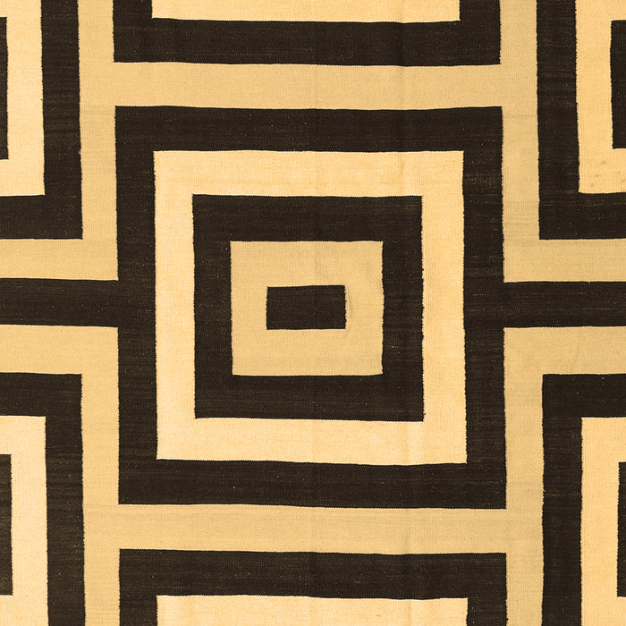 Machine Washable Abstract Brown Contemporary Rug, wshcon2780brn