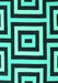 Machine Washable Abstract Turquoise Contemporary Area Rugs, wshcon2780turq