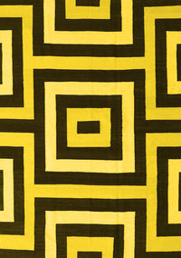 Abstract Yellow Contemporary Rug, con2780yw