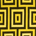 Square Abstract Yellow Contemporary Rug, con2780yw