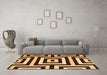 Machine Washable Abstract Orange Contemporary Area Rugs in a Living Room, wshcon2780org